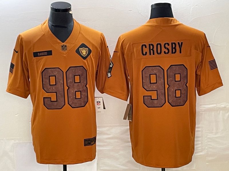Men Oakland Raiders #98 Crosby brown Nike 2023 Salute To Service Limited NFL Jersey->san francisco 49ers->NFL Jersey